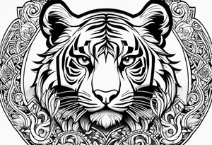 Sri Lanka tiger tattoo idea