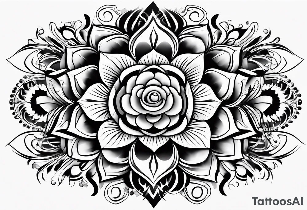 Abstract Chery flovers tattoo idea