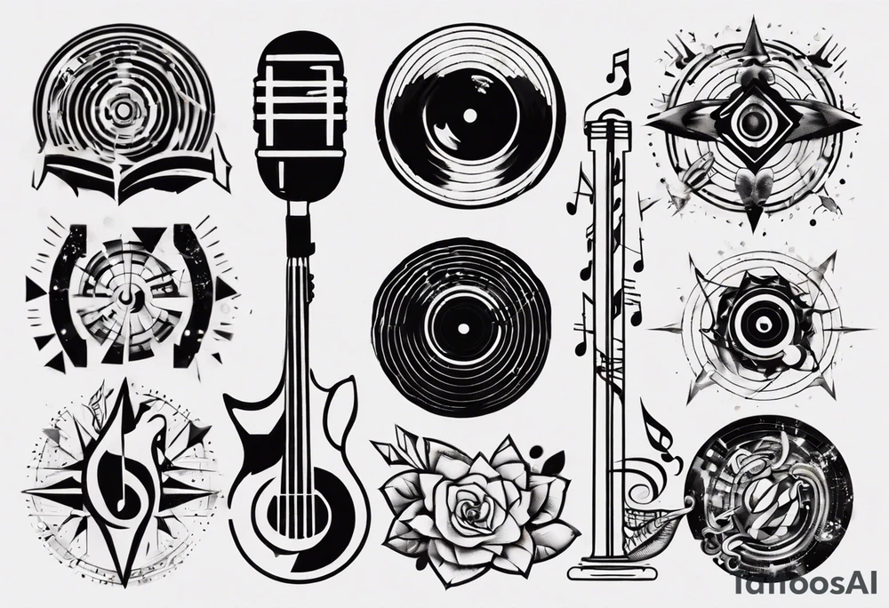 music sound tattoo idea