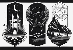 Lord of the rings and Harry Potter movie mashup. Small and very simple. tattoo idea