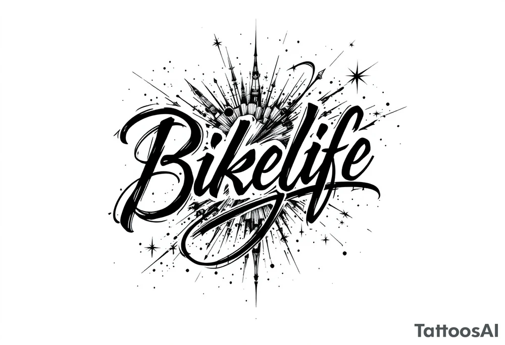 Bikelife tattoo simple text only tattoo idea
