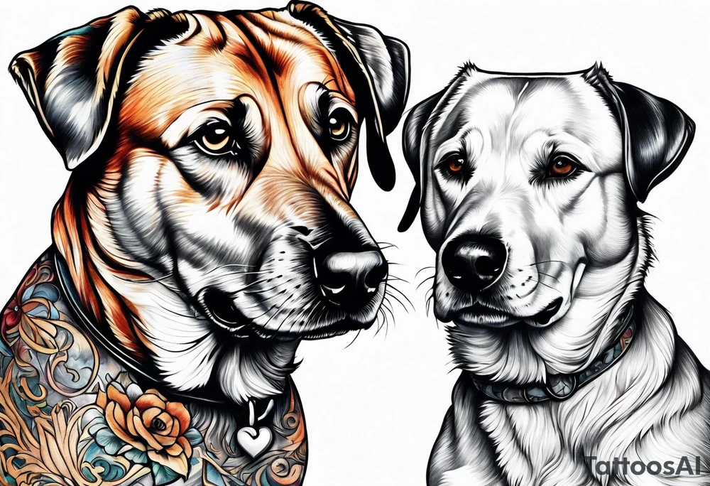 Dog love tattoo idea