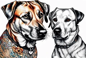 Dog love tattoo idea