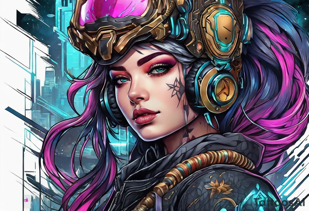 cyberpunk tattoo idea