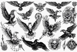 highly detailed free bird
 Lynyrd Skynyrd tattoo idea
