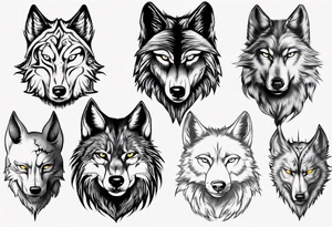 wolfs head tattoo idea
