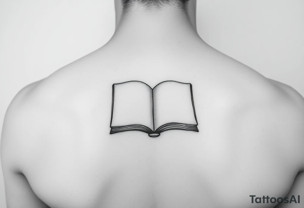 An open book tattoo idea