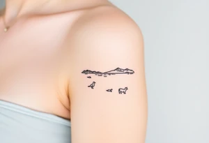 family, nature, animals, lake, water tattoo idea