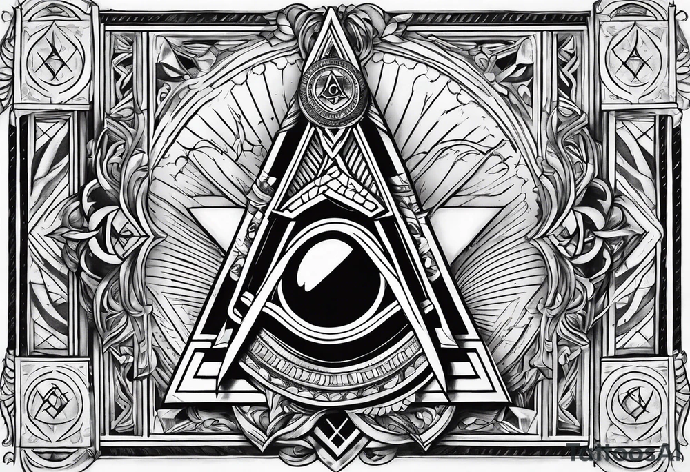 Masonic background tattoo tattoo idea