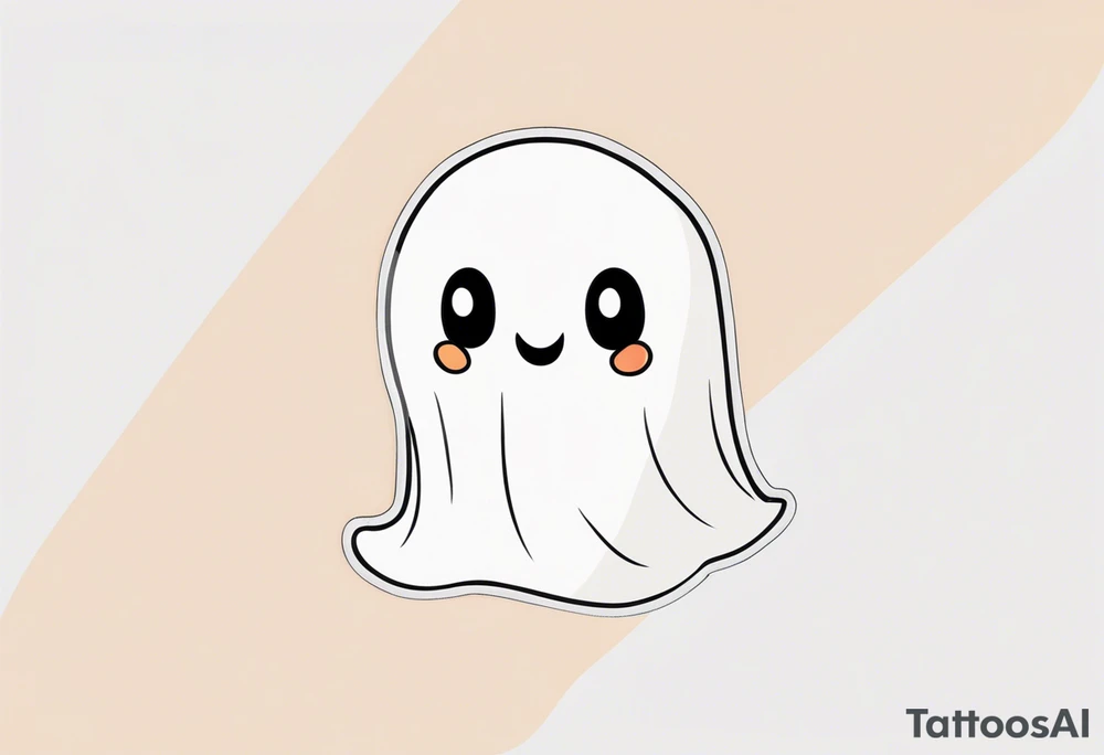 Cute ghost tattoo design tattoo idea