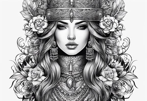 shape of the body tattoo idea