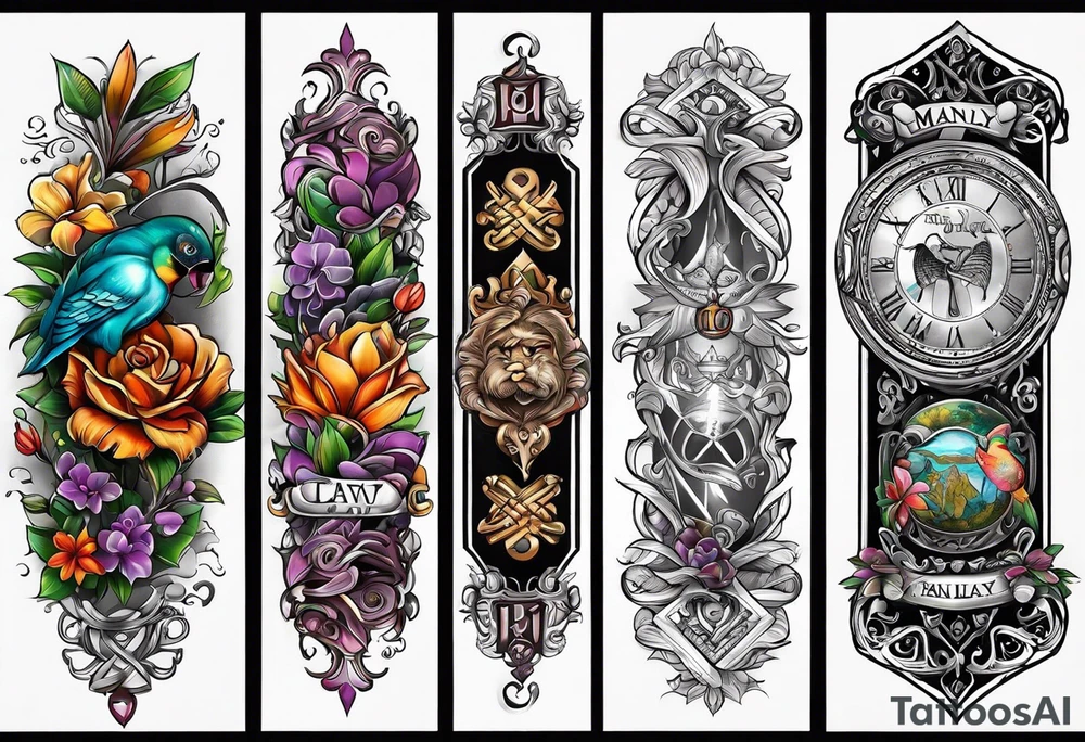 Children and grandchildren names manly tattoo on my forearm tattoo idea