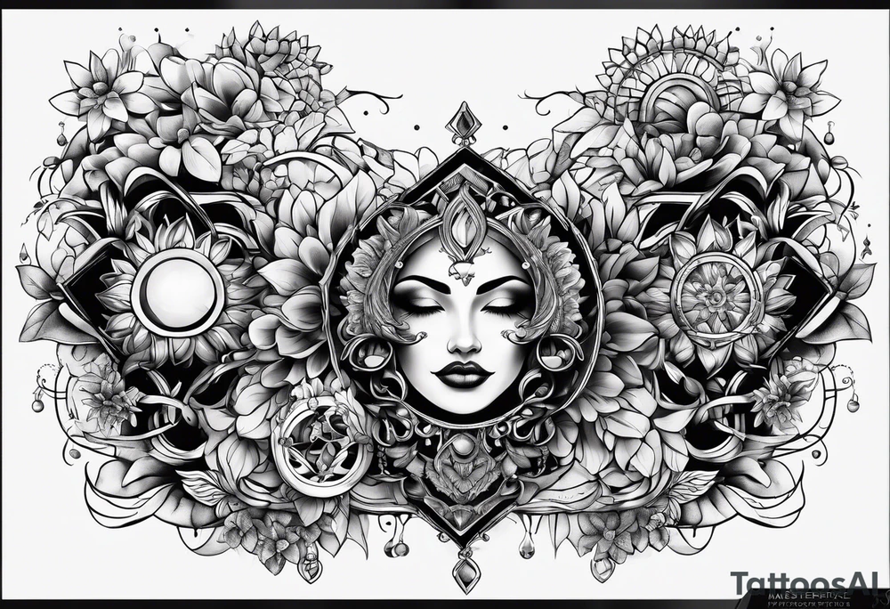 Oxytocin and serotonin and dopamine molecules tattoo idea