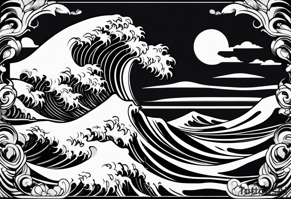 wave tattoo idea