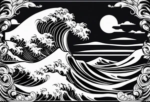 wave tattoo idea