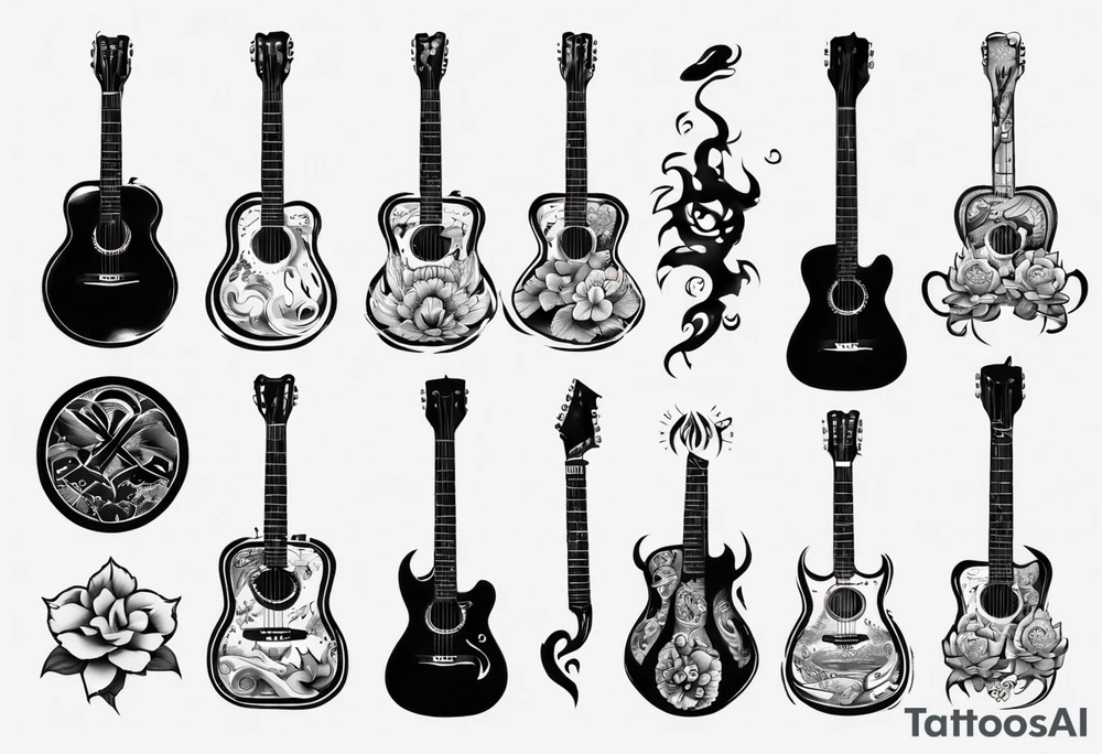 guitar tattoo idea