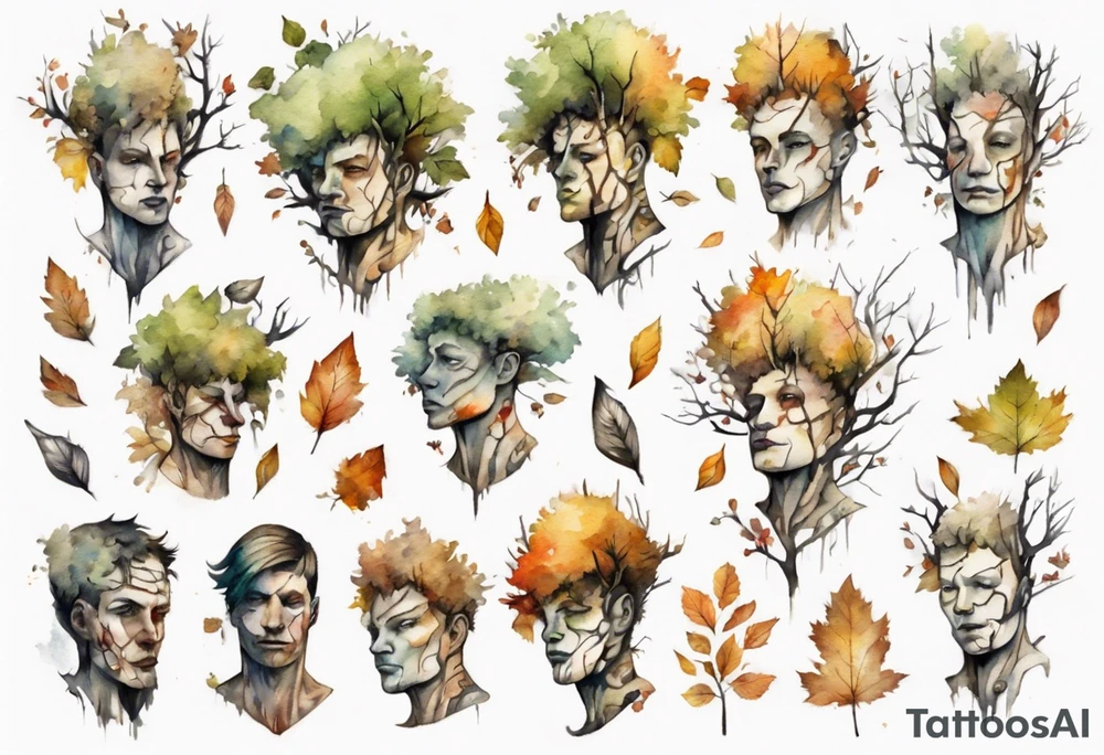 a birch tree man tattoo idea