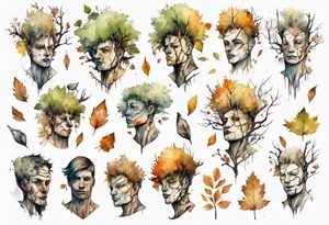 a birch tree man tattoo idea