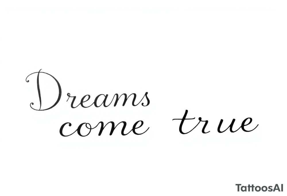 Dreams come true tattoo idea