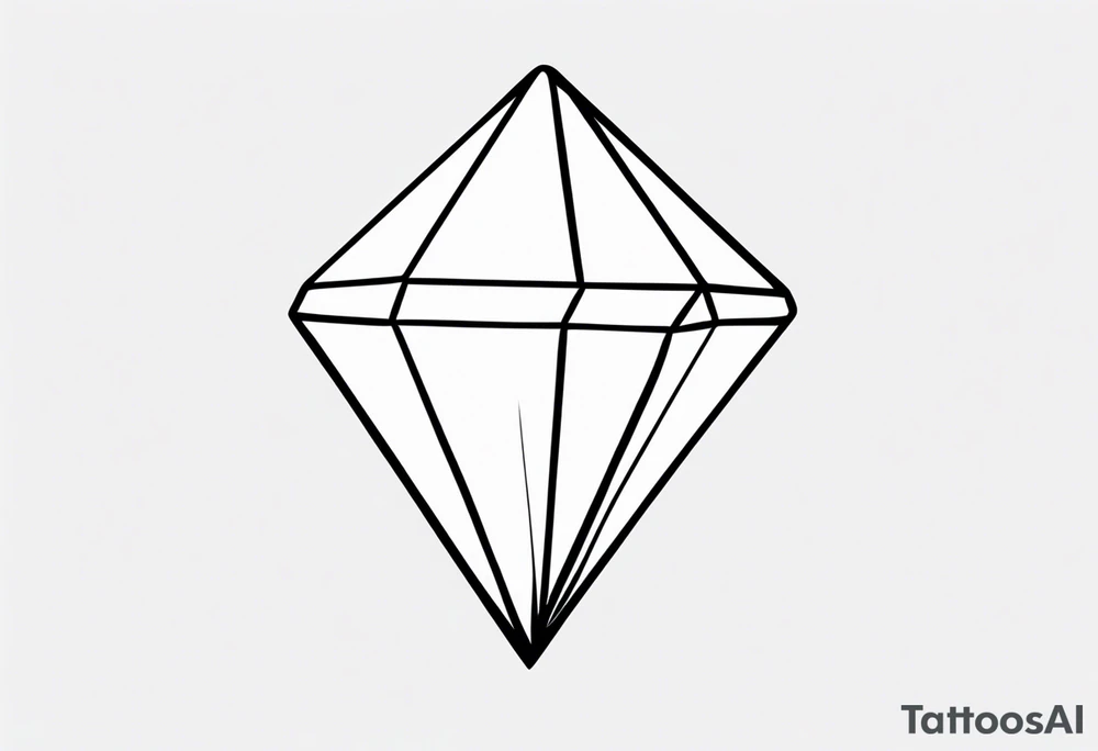 Diamond simple tattoo idea
