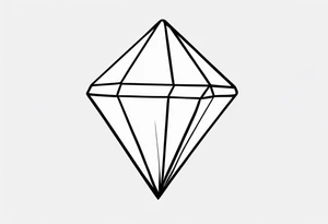 Diamond simple tattoo idea
