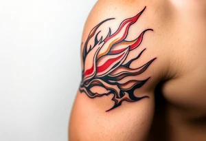 huge powerfull flames tattoo idea
