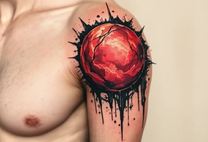 Red planet tattoo idea