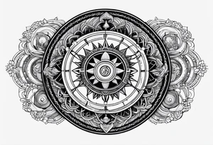 it is included , dharmachakra, and humen life cycle from birth death cycle tattoo idea