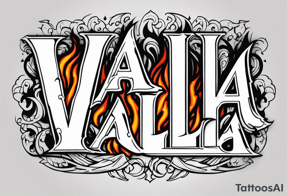 Valhalla fire tattoo idea