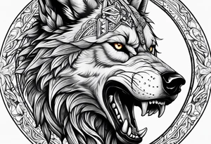 a wolf revealing its skull inspired by elden ring tattoo idea
