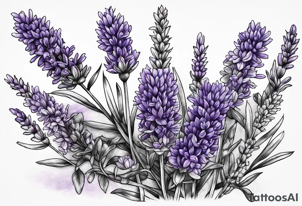 Lavender bundle tattoo idea