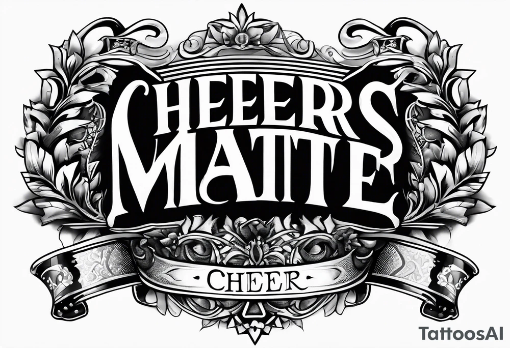 Cheers Mate text, armband +Cancer Ribbon tattoo idea
