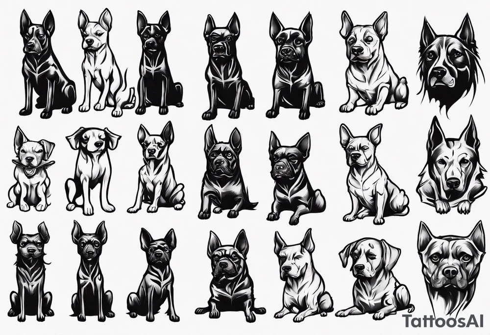 black dog tattoo idea
