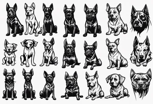 black dog tattoo idea
