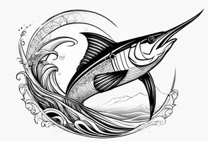 New Zealand, Greek god of the sea, marlin tattoo idea