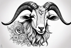 Aquarius goat tattoo idea