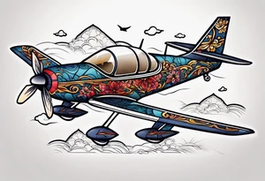 Travel themed, tiny jet plane tattoo idea