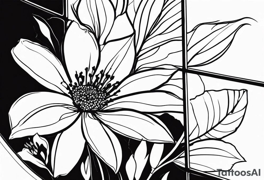 Broken window, flowers, beauty, look into my eyes tattoo idea