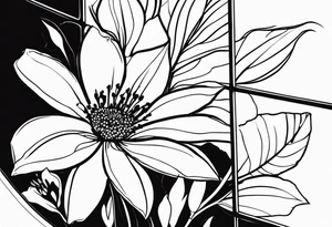 Broken window, flowers, beauty, look into my eyes tattoo idea