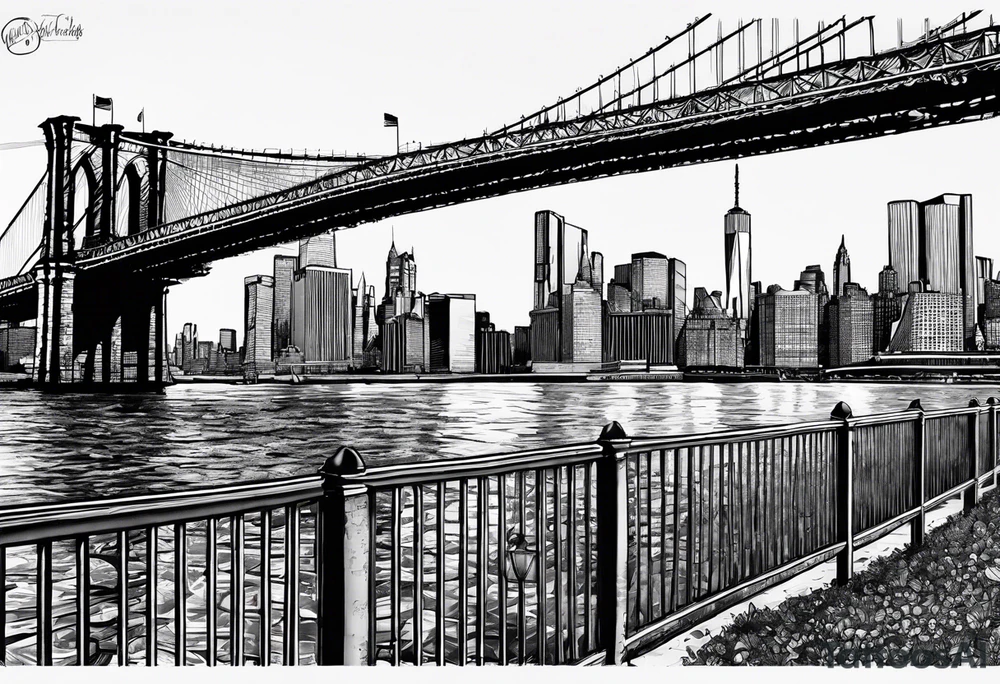Brooklyn skyline tattoo idea
