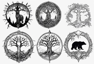 Gondor, Yggdrasil, bears tattoo idea