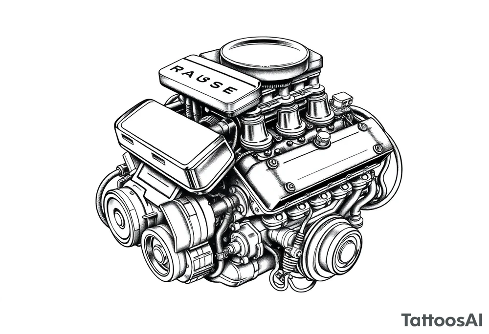 V8 engine tattoo idea