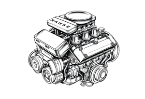 V8 engine tattoo idea