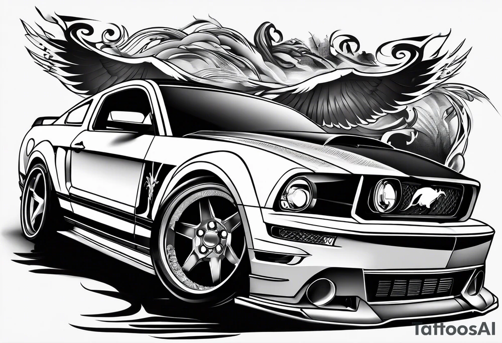 Mustang car tattoo idea