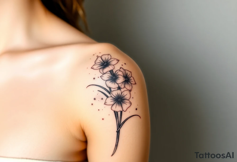Quotes, paintbrushes, Gladiolus tattoo idea