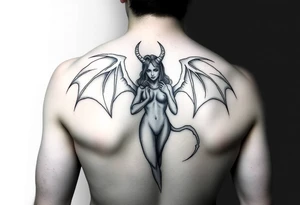 Devil protecting Lilith tattoo idea