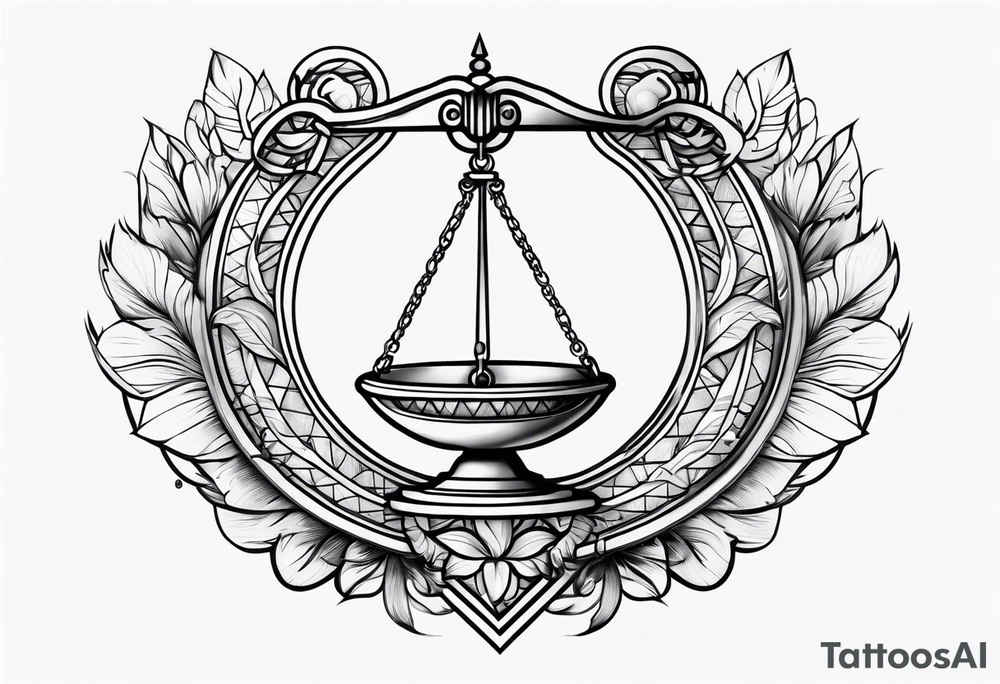 Scale of justice tattoo idea