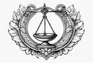 Scale of justice tattoo idea