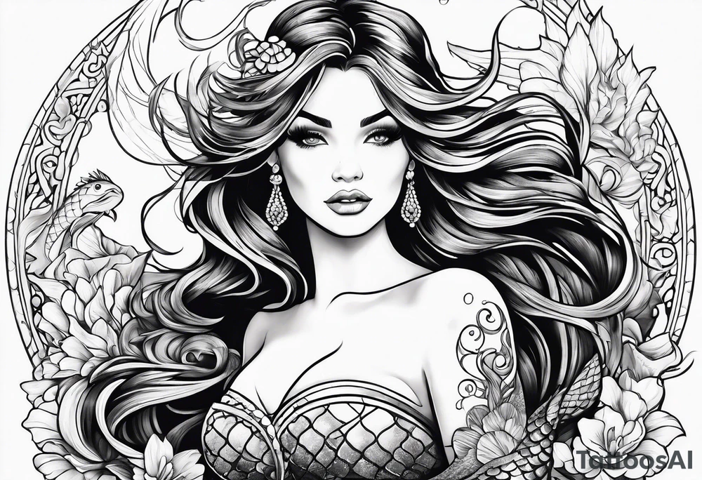 mermaid tattoo idea