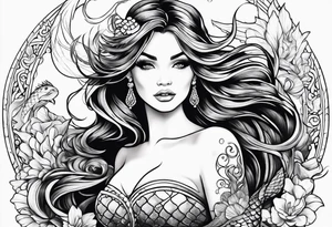 mermaid tattoo idea